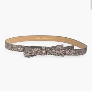 NWT Kate Spade New York Multicolor Glitter Bow Belt - L